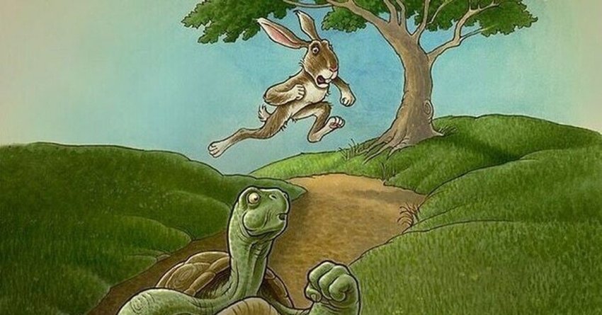 “The Hare and Tortoise"   Aesop’s fable